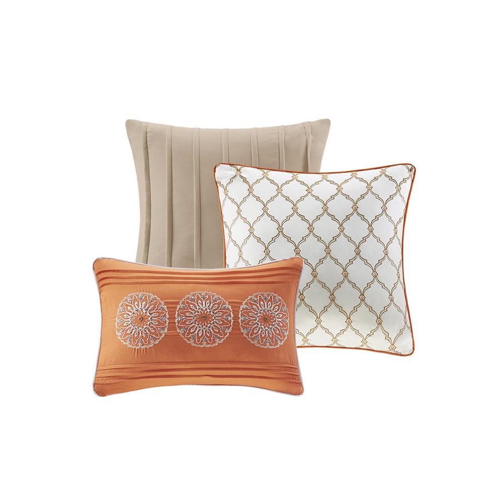 6 Piece Reversible Quilt Set with Throw Pillows. Picture 1