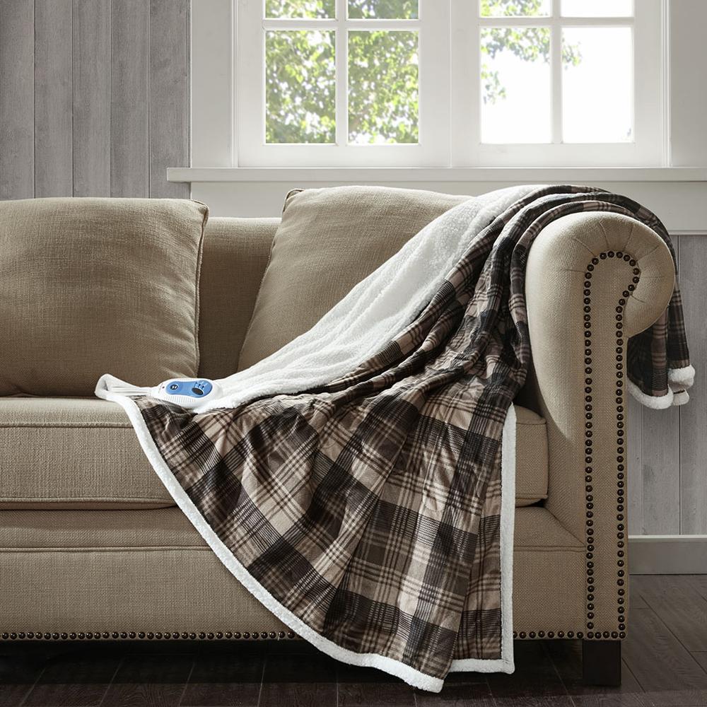 Oversized Mink to Berber Heated Throw. Picture 4