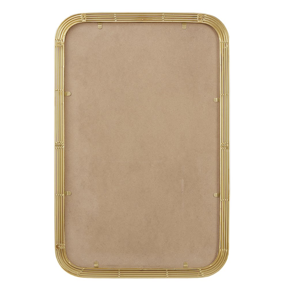 Rectangle Metal Frame Fluted Wall Mirror. Picture 3