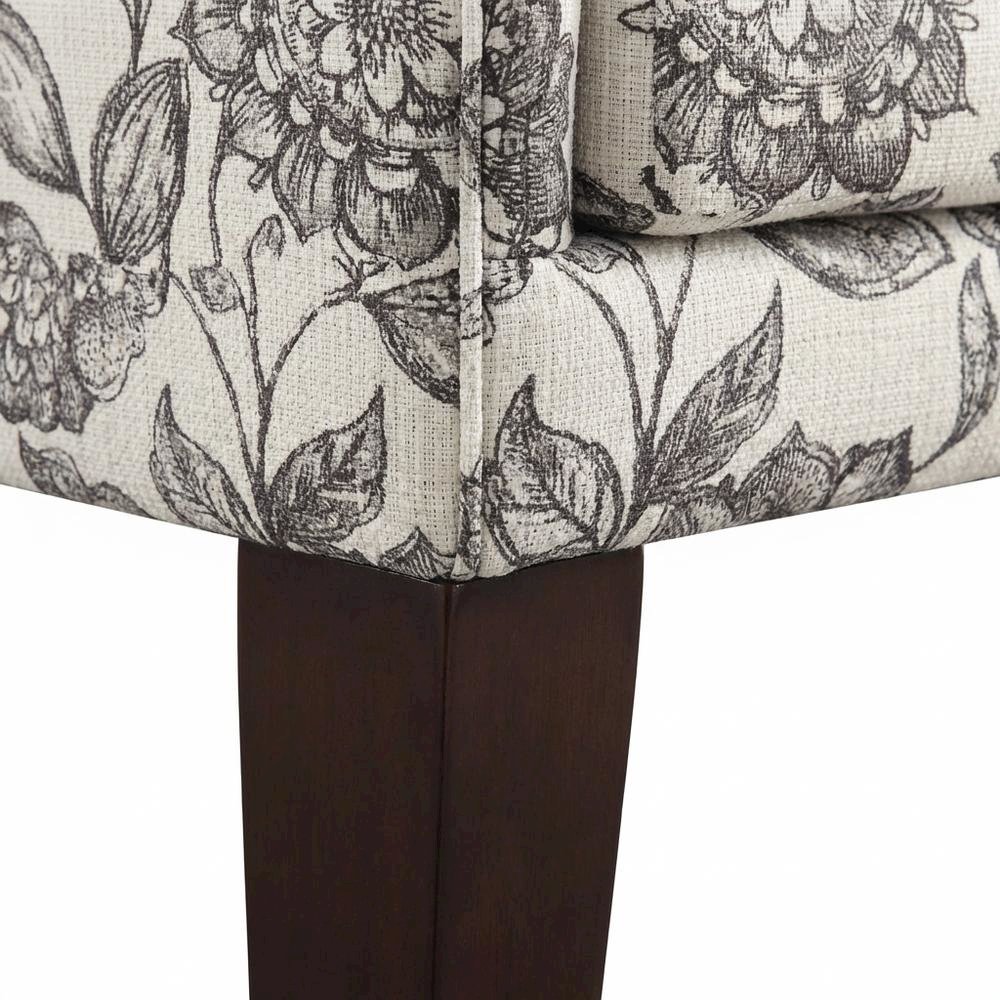 Winged Swoop Accent Armchair with Elegant Design and Comfortable Frame. Picture 5