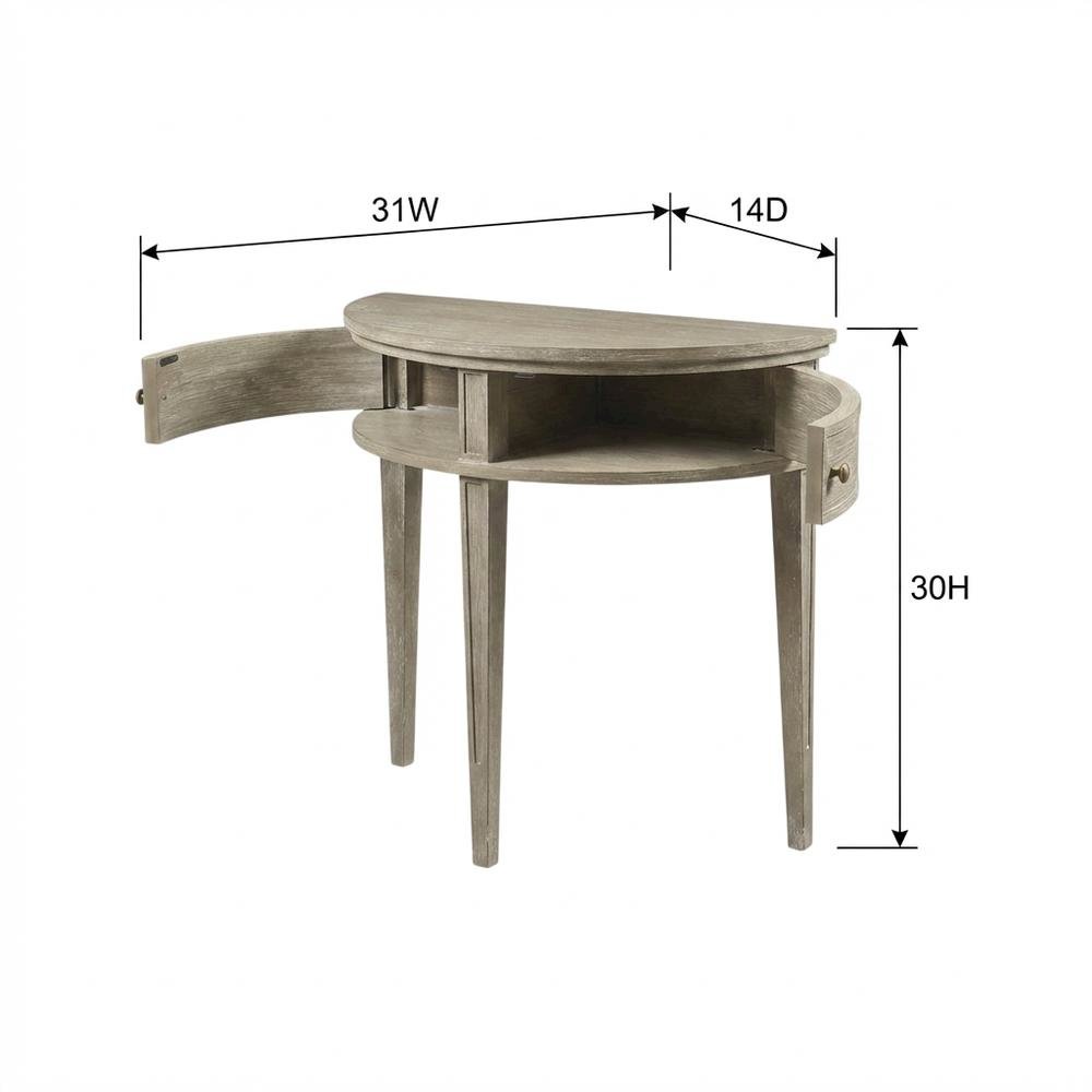 Wooden Storage Console Table with Flat Top and Open Shelf. Picture 7