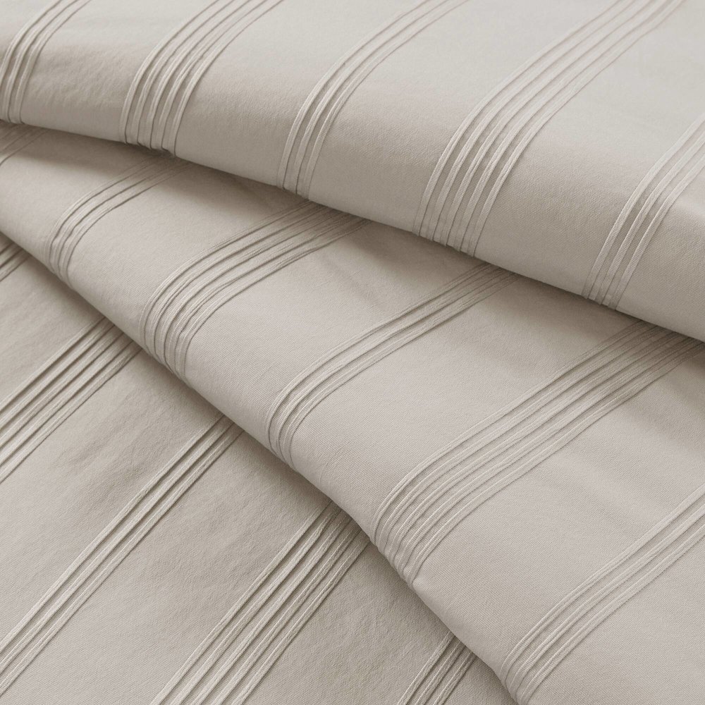 Logan Woven Striped Comforter Set, Neutral color. Picture 4