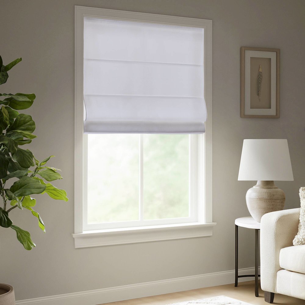 Galen Matte Cordless Roman Blind  Galen Matte fabric, Matte white color. Picture 3