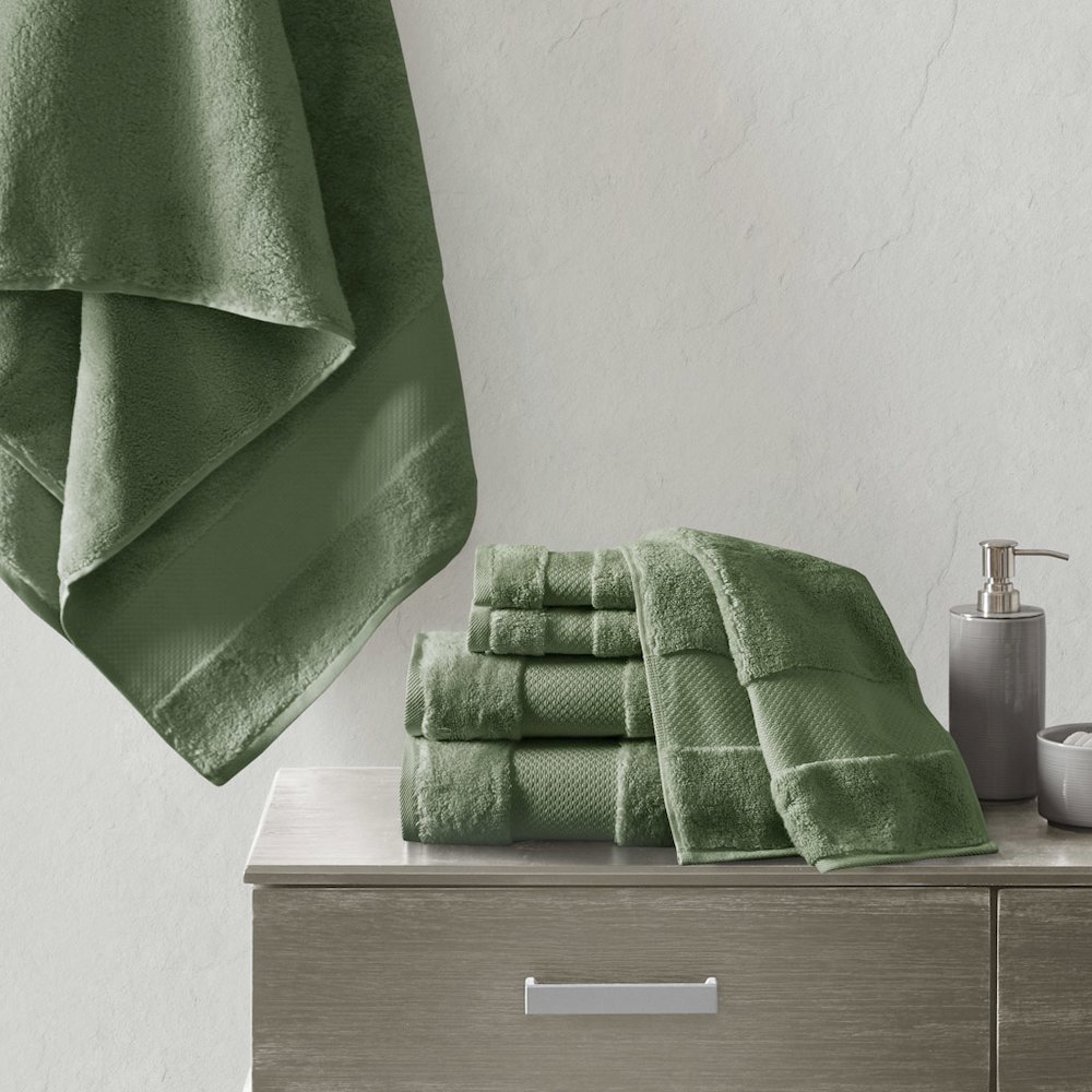 Cotton 6 Piece Bath Towel Set. Picture 1