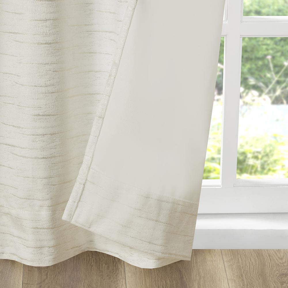Metallic Printed Poly Velvet Rod Pocket/Back Tab Window Panel Pair. Picture 3