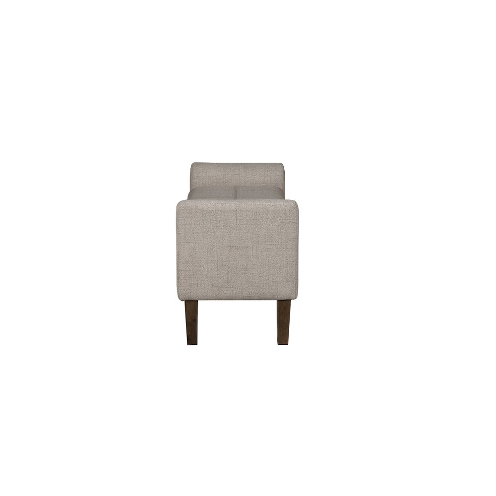 Blaire Flip-top Upholstered Storage Bench, Light Taupe color. Picture 4