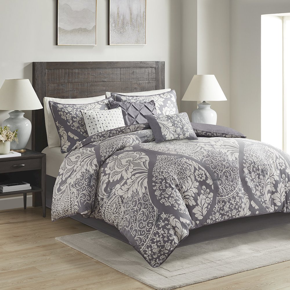 7 Piece Cotton Printed Comforter Set. Picture 4