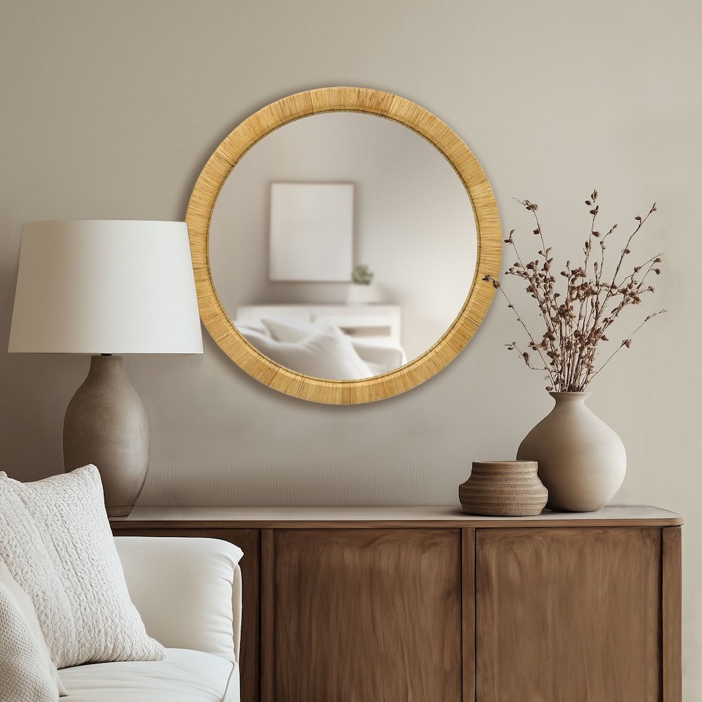 Nova Natural Rattan Wall Mirror. Picture 5