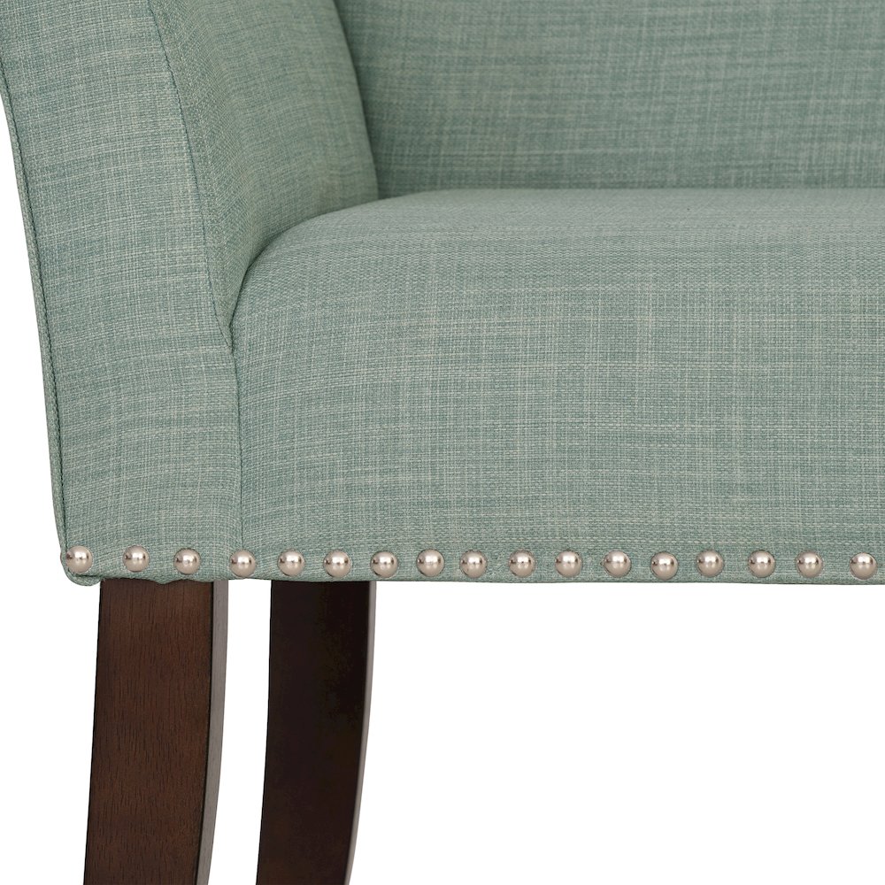 49.5" Upholstered Bench with Back & Wood Legs. Picture 5