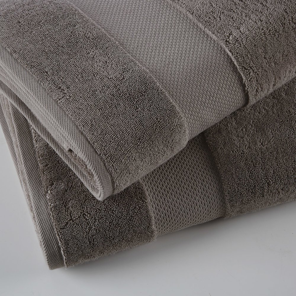 100% Cotton Bath Sheet 2 Piece Set in Charcoal Color. Picture 5