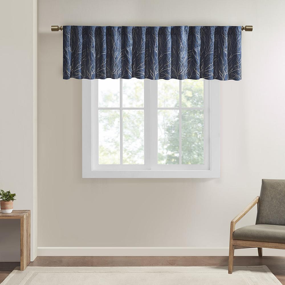 Faux Silk Embroidered Window Valance. Picture 4