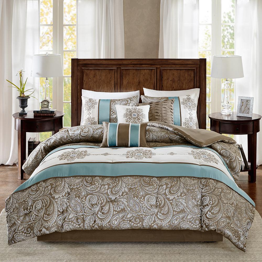 Jacquard 7 Piece Comforter Set. Picture 1