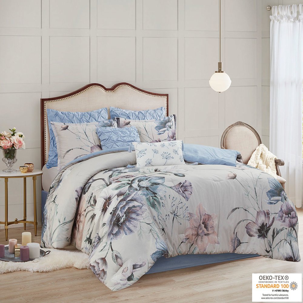 8 Piece Cotton Printed Comforter Set. Picture 4