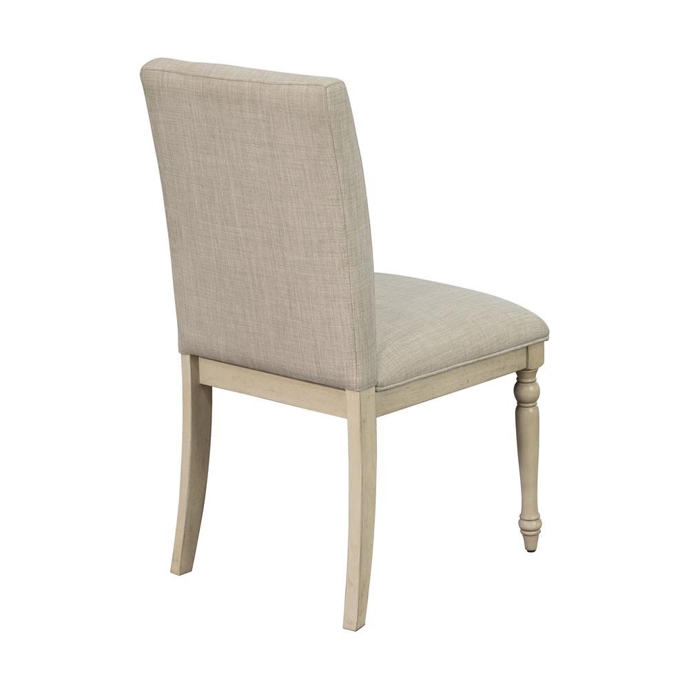 Upholstered Dining Chair with Turned Wood Legs Set of 2. Picture 1