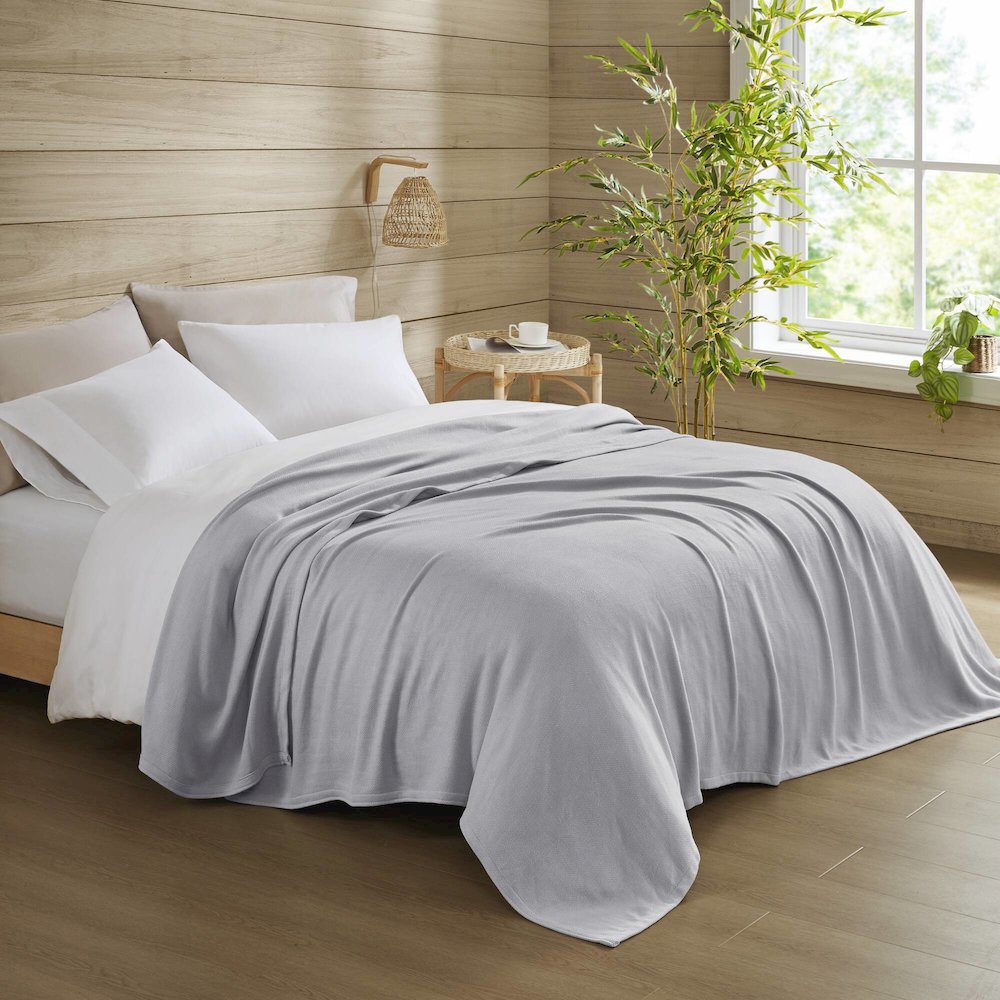 Bamboo Cotton Rayon from Bamboo Cotton Blanket, Grey color. Picture 4
