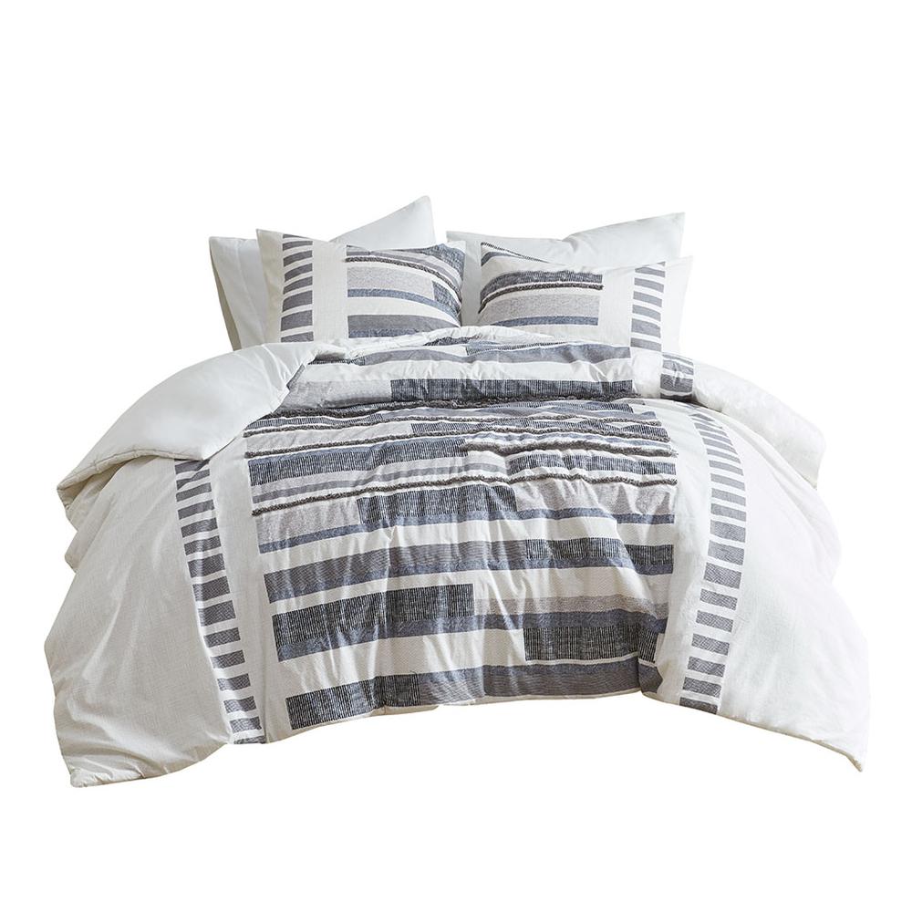 3 Piece Cotton Printed Duvet Cover Set w/ trims. Picture 2