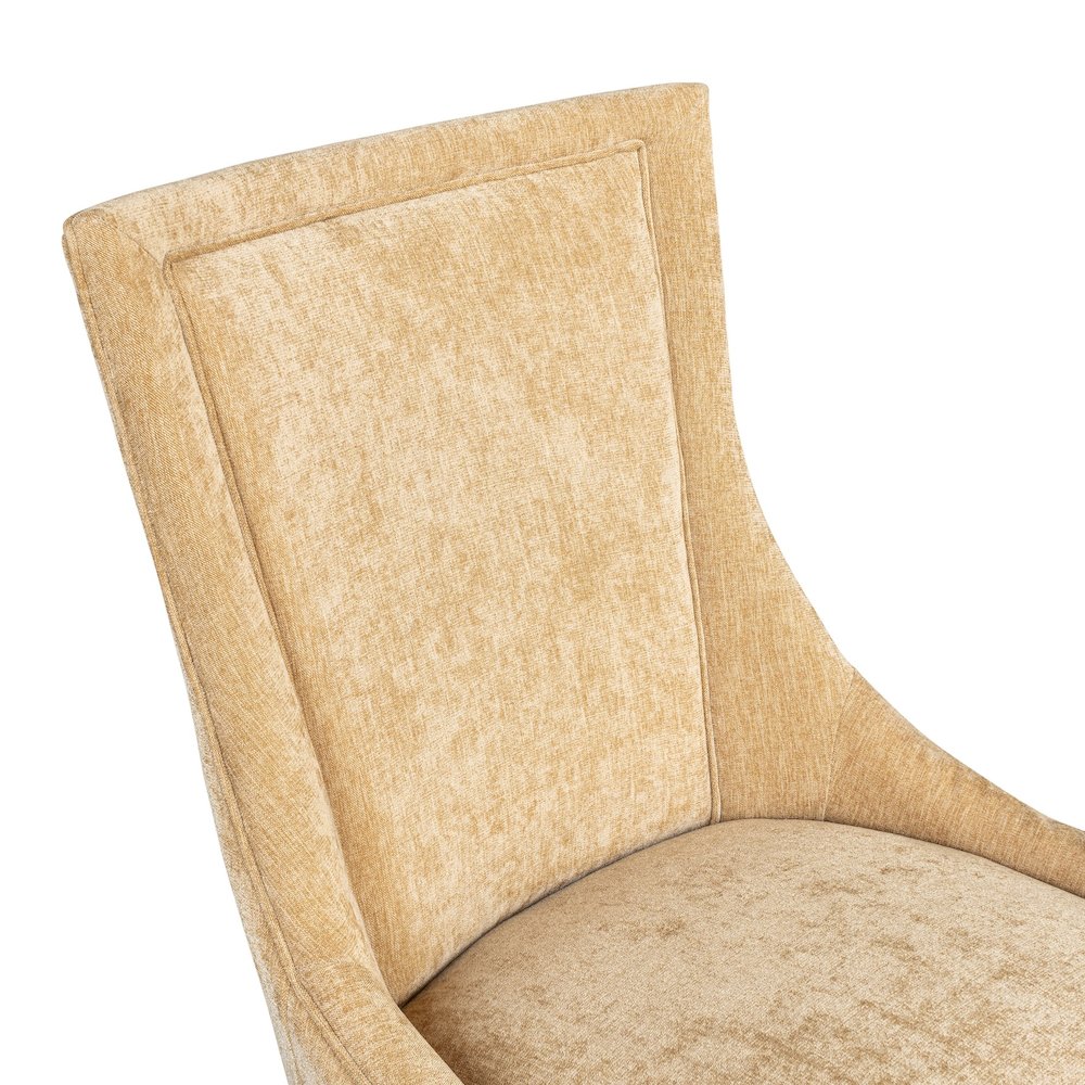 Ultra Upholstered Dining Side Chairs with wood legs (Set of 2). Picture 4