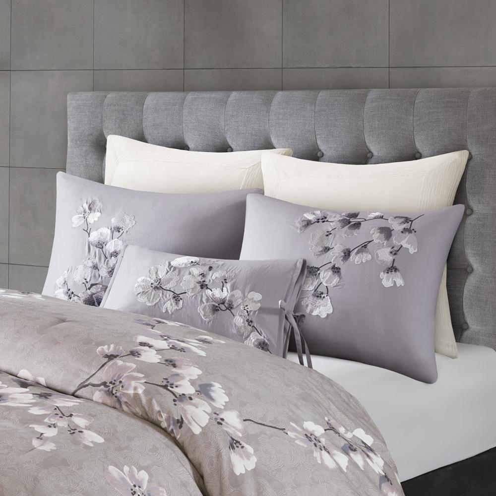 3 Piece Cotton Sateen Printed Comforter Set. Picture 2