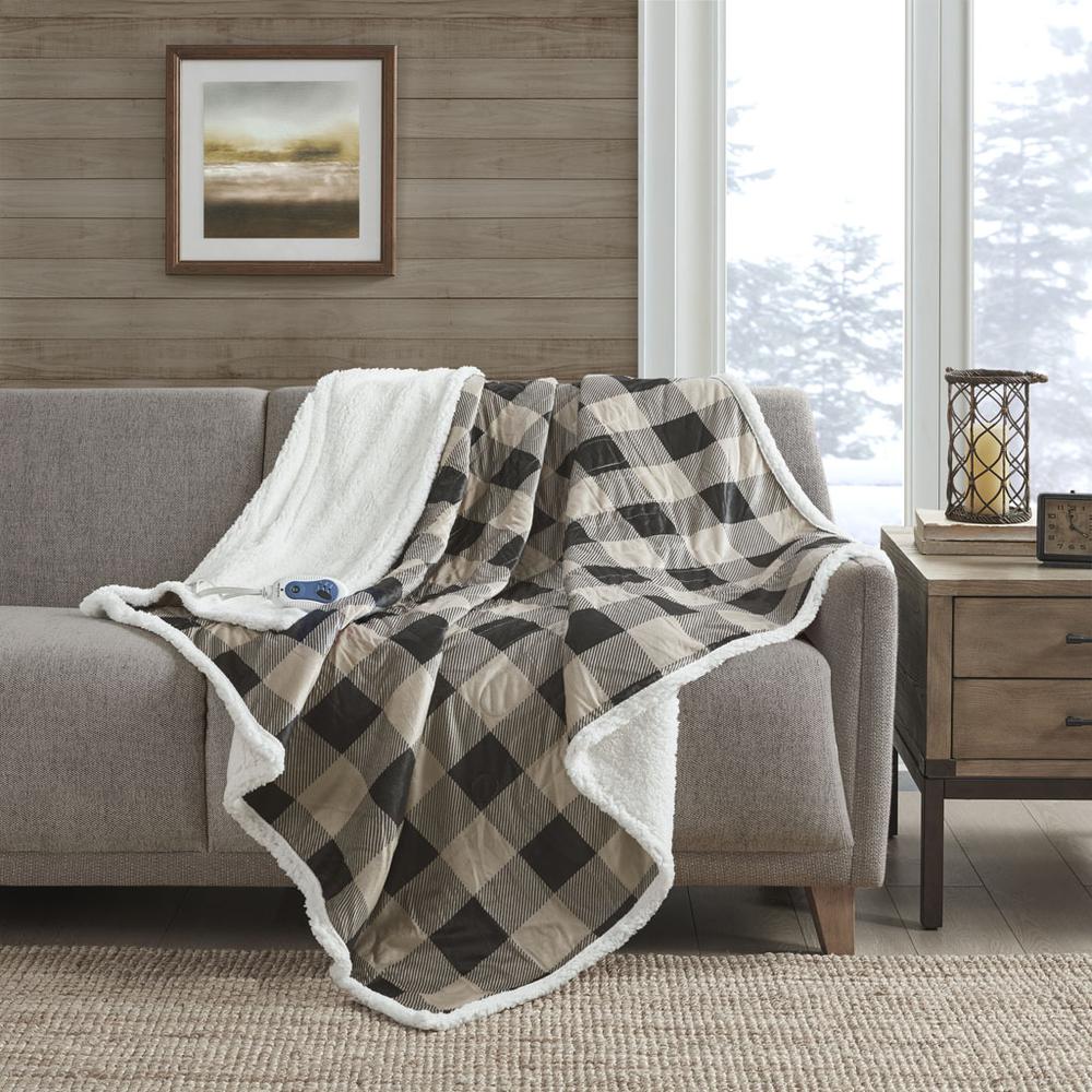 Oversized Mink to Berber Heated Throw. Picture 4