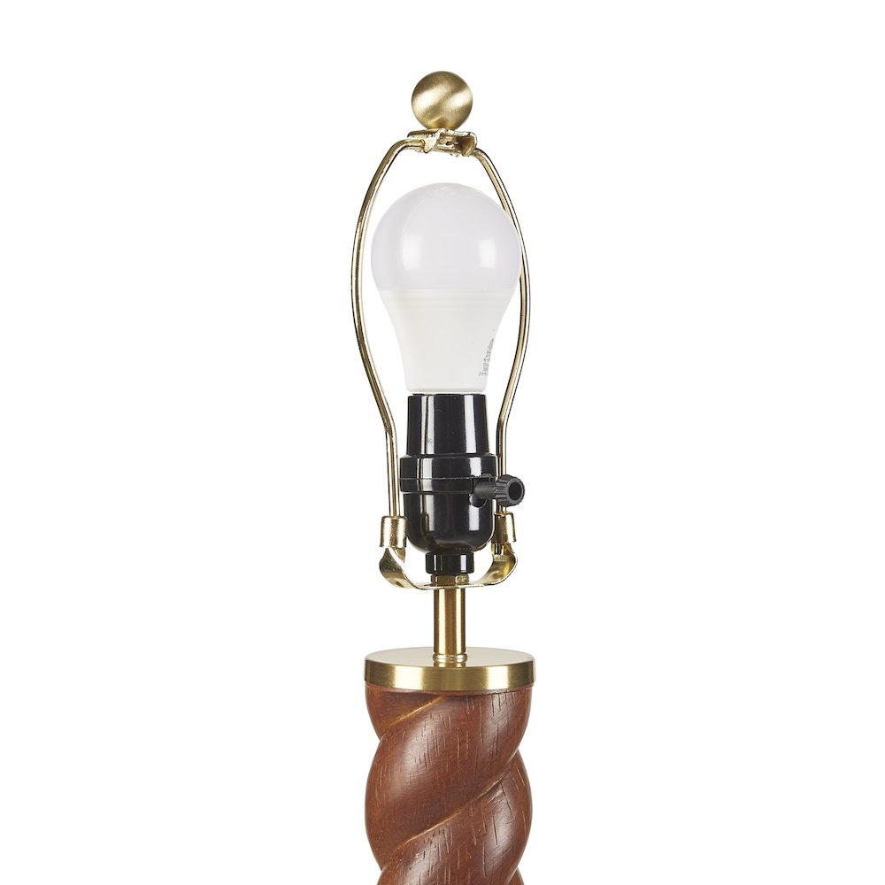Helixia Twisted Faux Wood Table Lamp with USP C Port. Picture 3