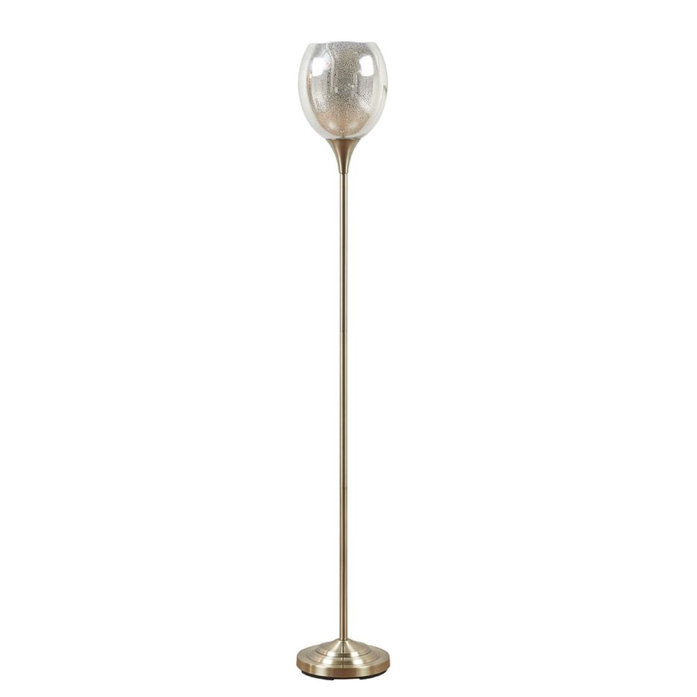 Uplight Floor Lamp with Mercury Glass Shade. Picture 1