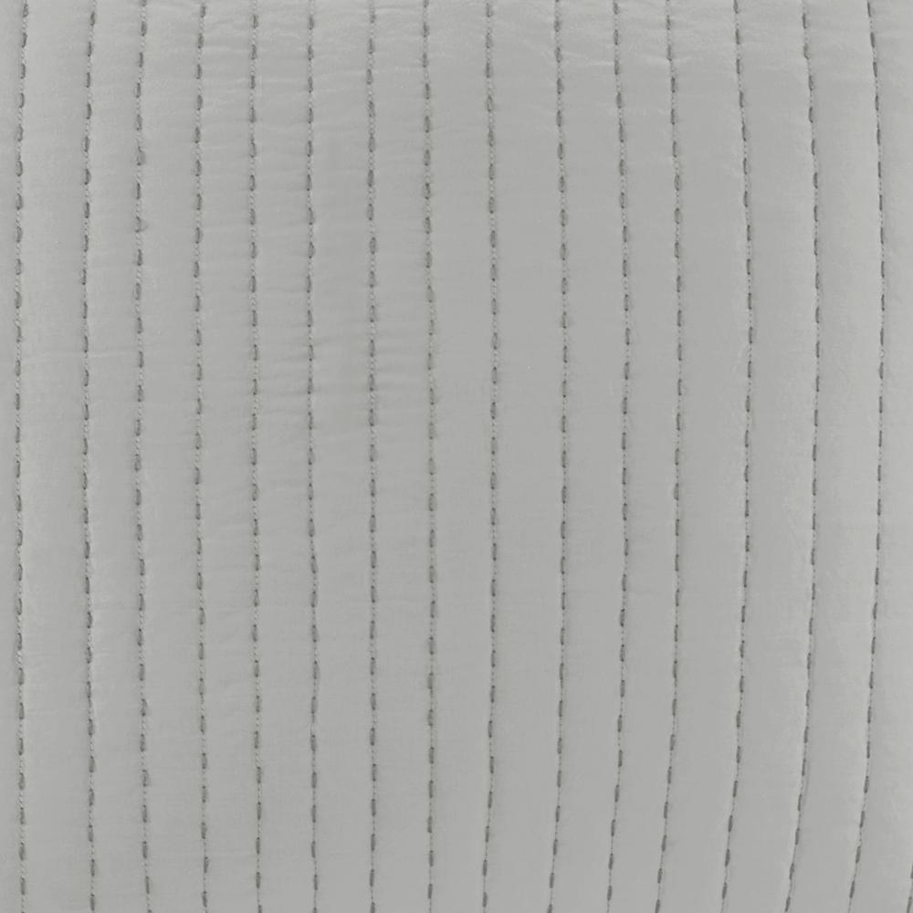 Camila Cotton Quilted Euro Sham, Grey color. Picture 1