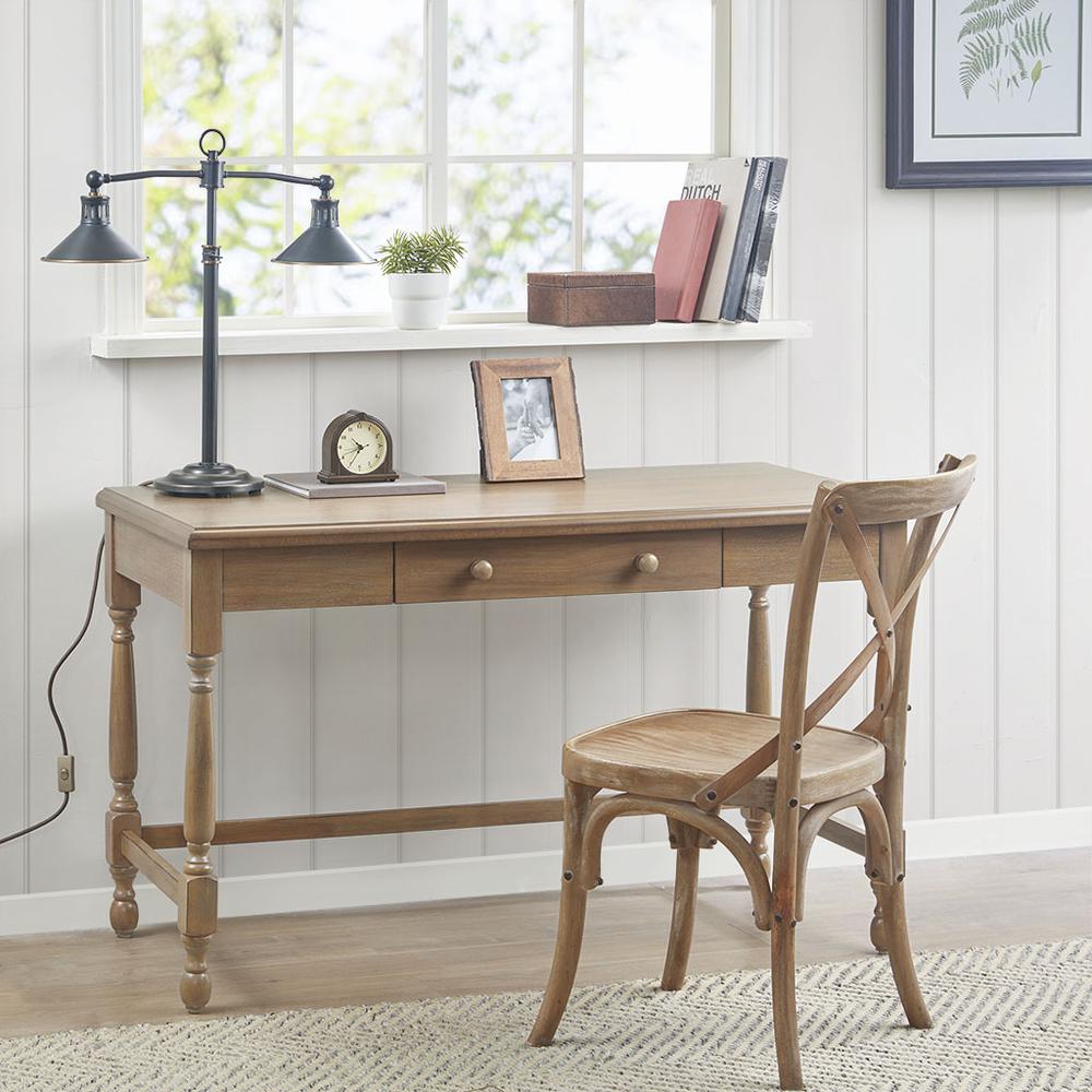 Solid Wood Desk with 1 Drawer and turned legs. Picture 4