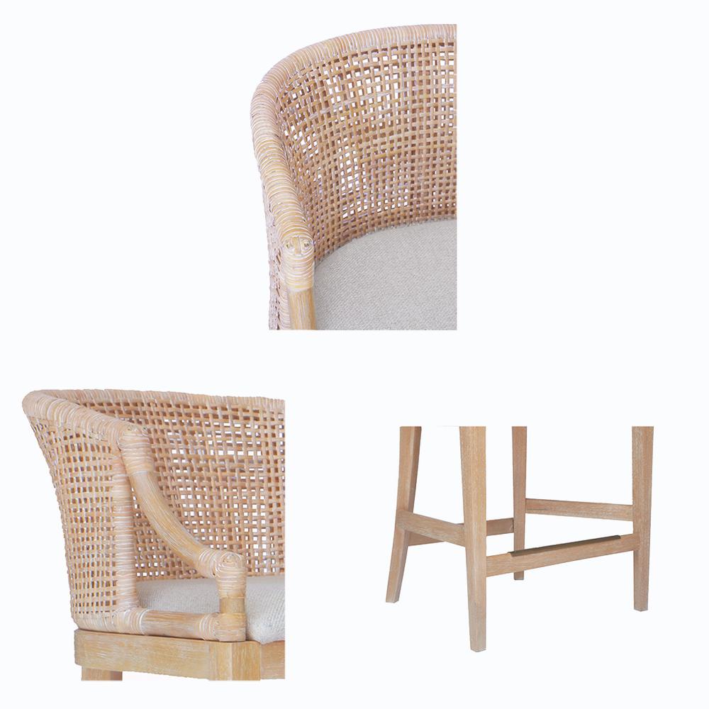 Handcrafted Rattan Counter Stool 25" H. Picture 5