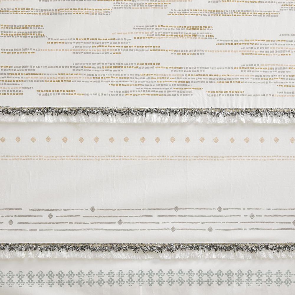 Cotton Printed Curtain Panel with tassel trim and Lining. Picture 4