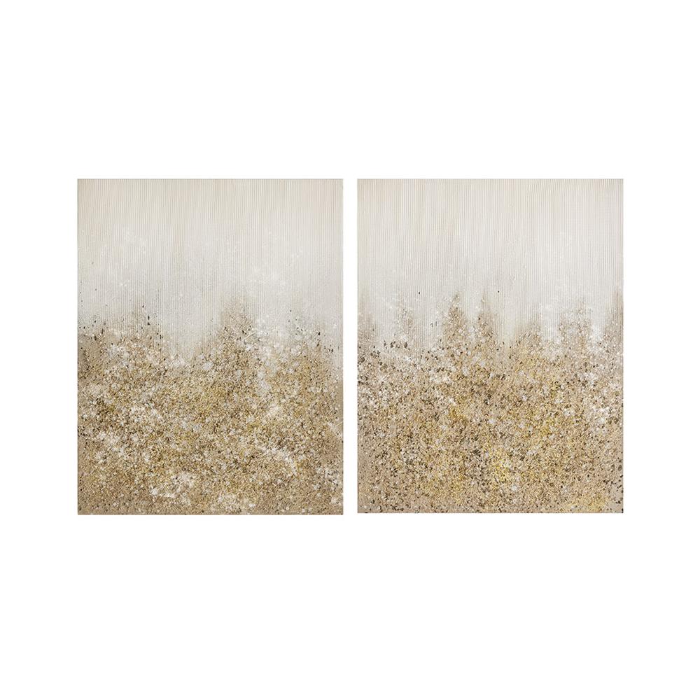 Heavily Embellished 2-piece Canvas Wall Art Set. Picture 4