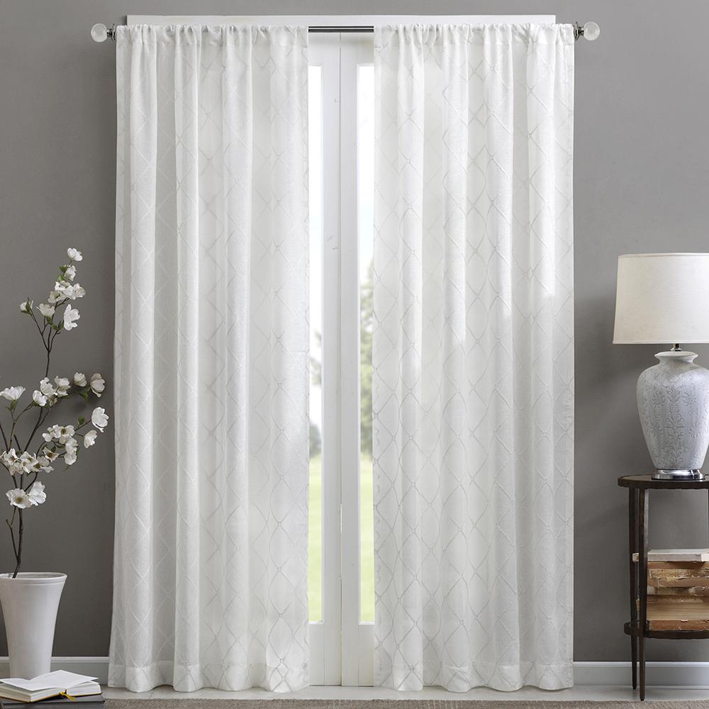 Diamond Sheer Window Curtain Panel. Picture 2