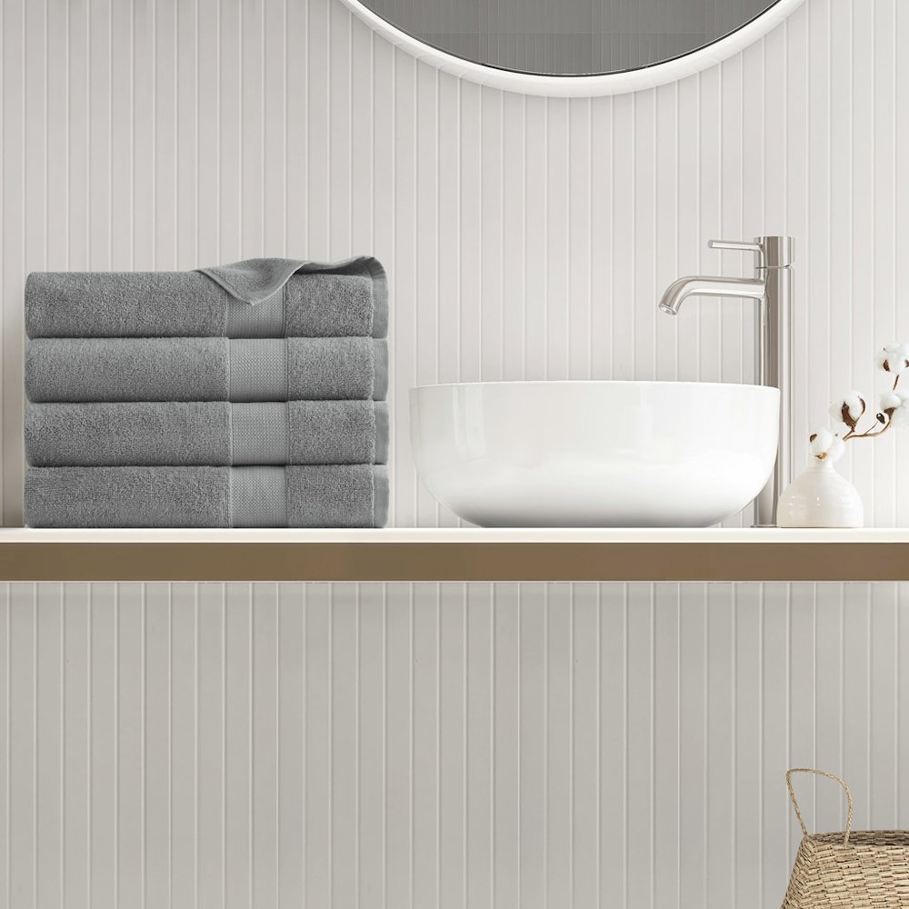 500GSM Plush Towel Set, Charcoal color. Picture 1