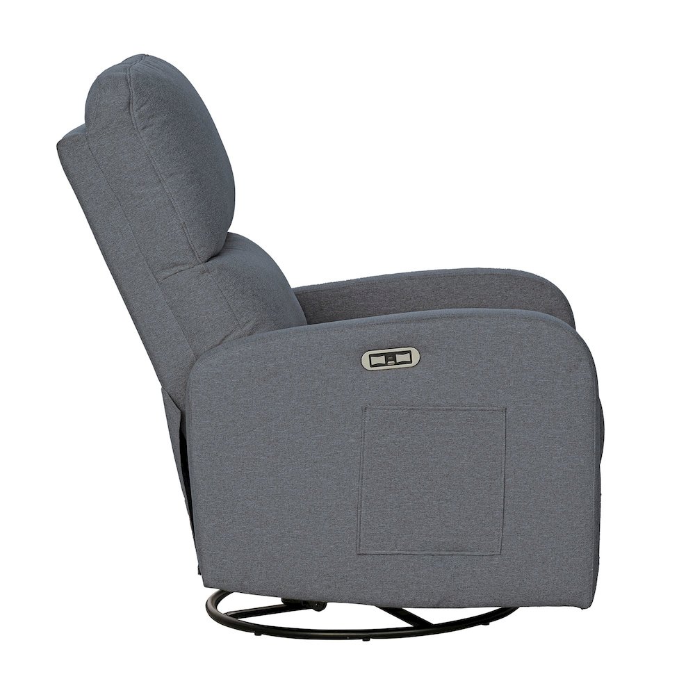 Dakota Power Recliner 3-in-1 with Swivel, Glider, Charging Station. Picture 5