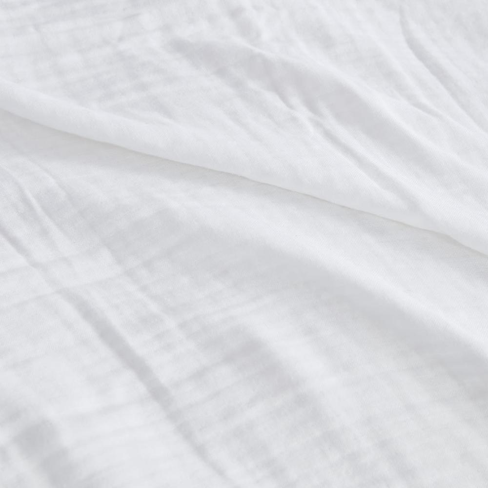 Gauze 100% Cotton Lightweight Blanket, White color. Picture 2