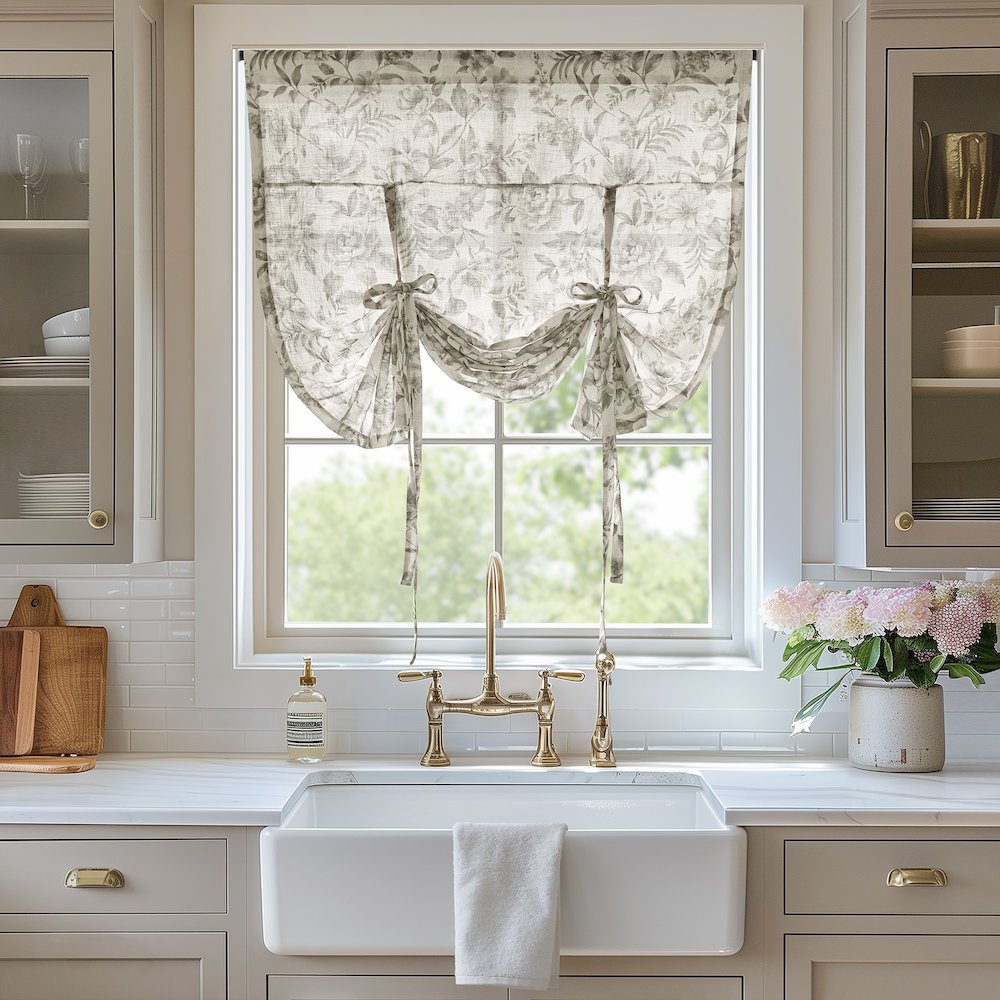 Lana Floral Window Panel. Picture 1
