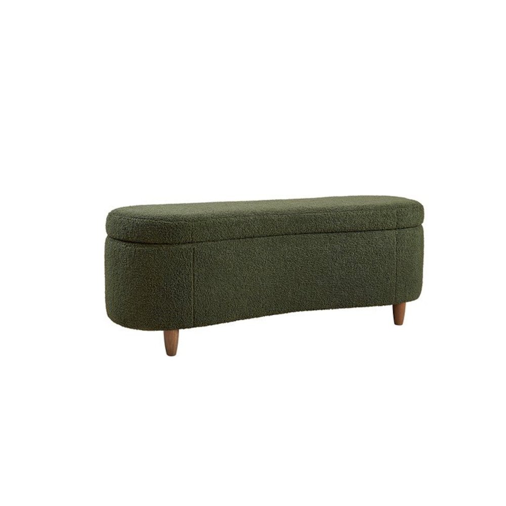 Boucle Flip Top Storage Bench. Picture 1