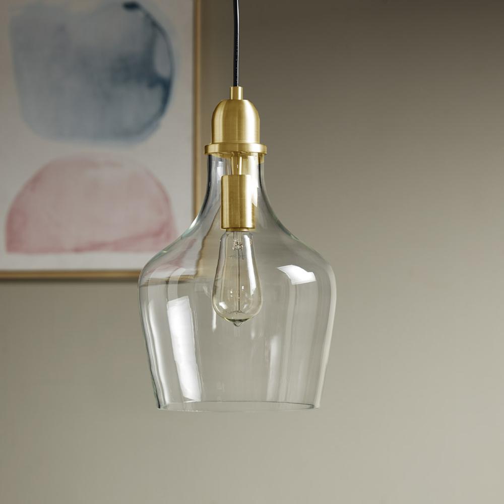 Bell Shaped Glass Pendant. Picture 4