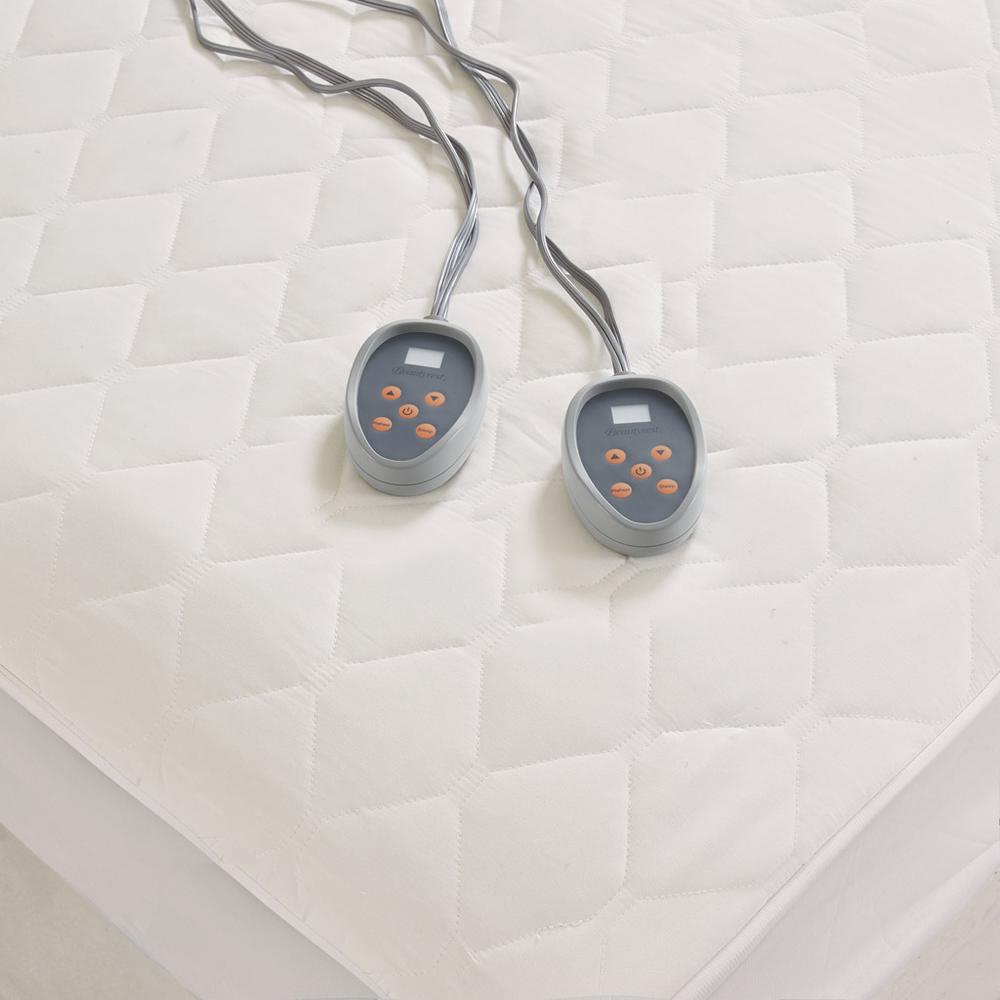 Cotton Deep Pocket Heated Mattress Pad-20 Heat Settings. Picture 2