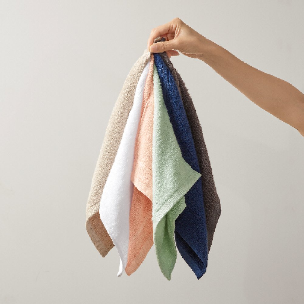 Quick Dry 100% Cotton 12pc Towel Set, Beige color. Picture 5