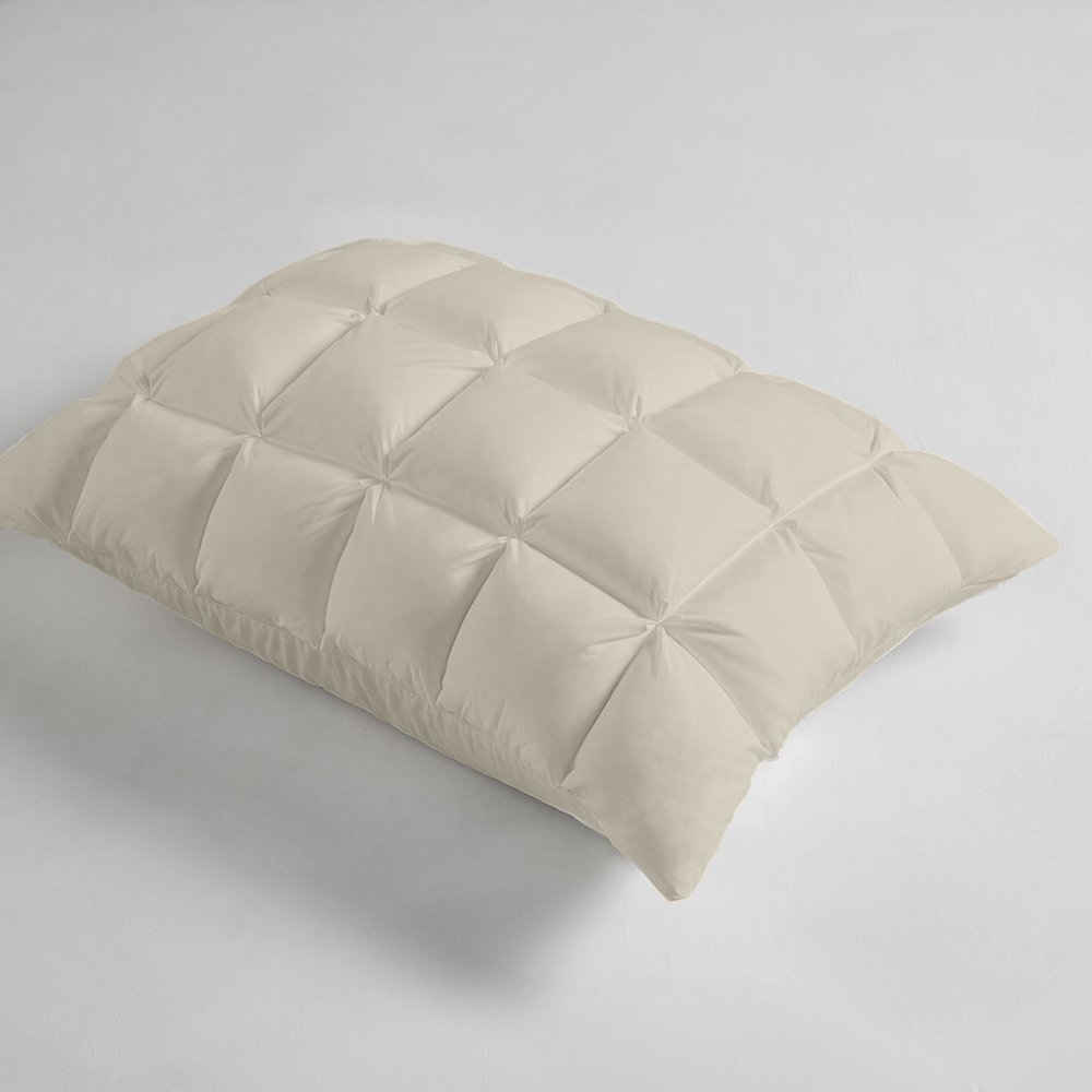 Stay Puffed Overfilled Pillow Protector Single Piece in Tan Color. Picture 3