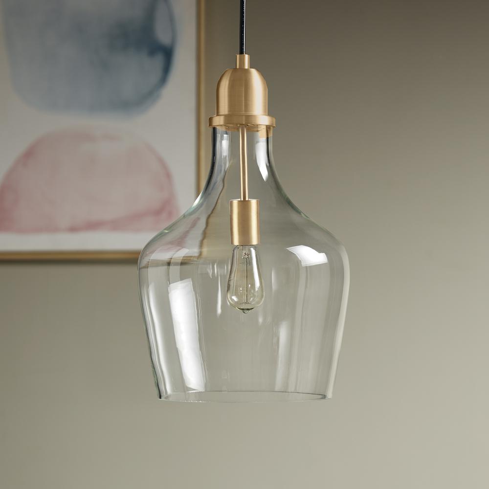 Bell Shaped Glass Pendant. Picture 4