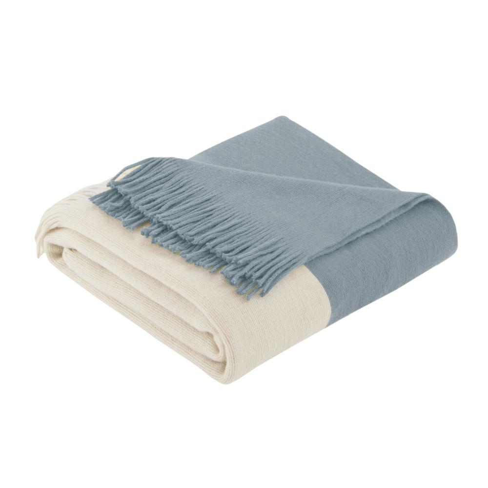 Color Block Faux Cashmere Throw. Picture 3