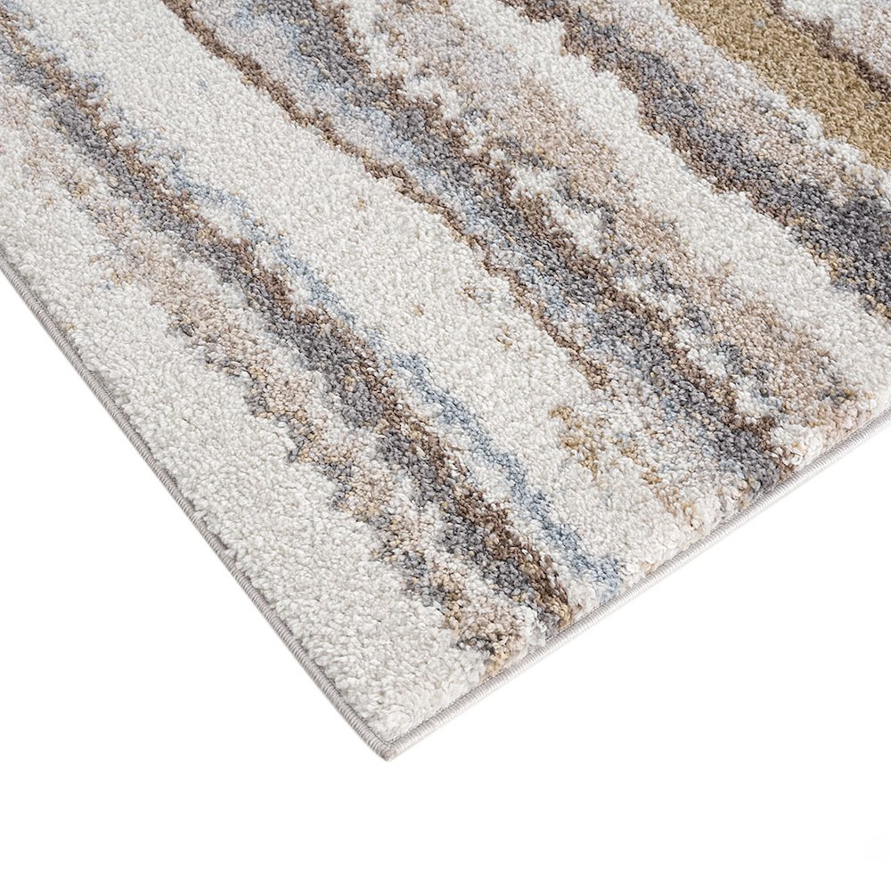 Watercolor Abstract Stripe Woven Area Rug. Picture 3