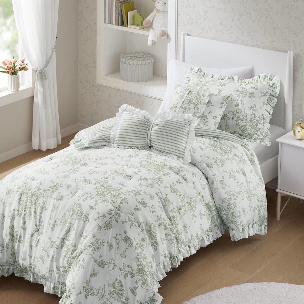 Adele Comforter Set with Decorative Pillows. Picture 5