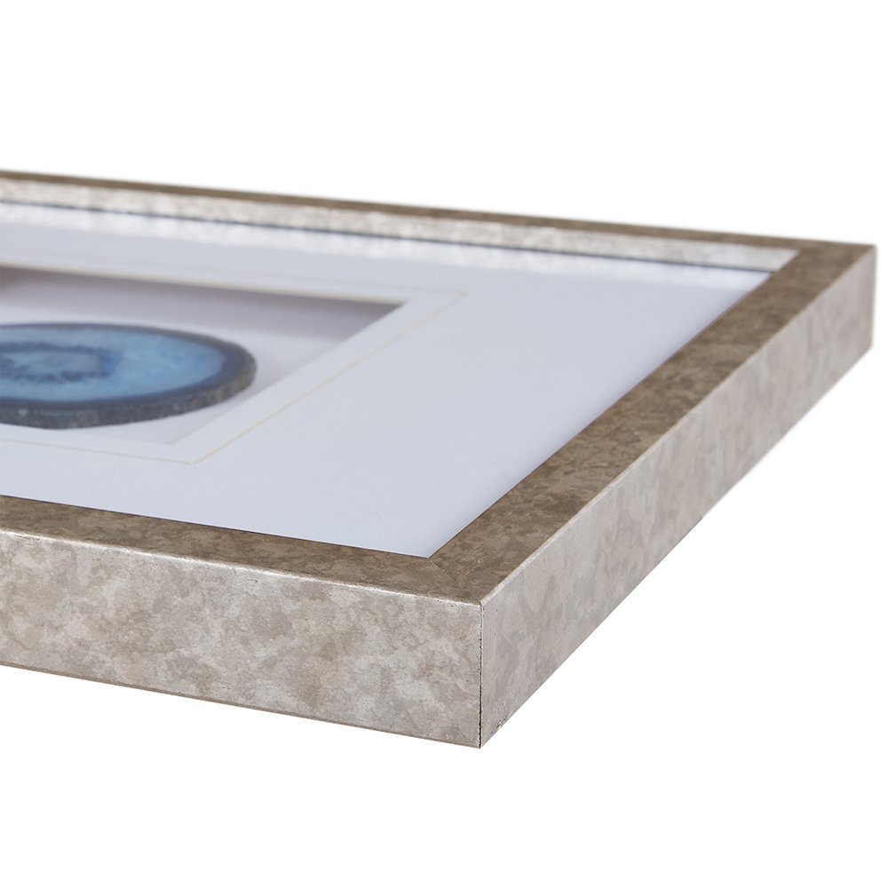 Real Stone Framed Glass and Double Matted Wall Art. Picture 3
