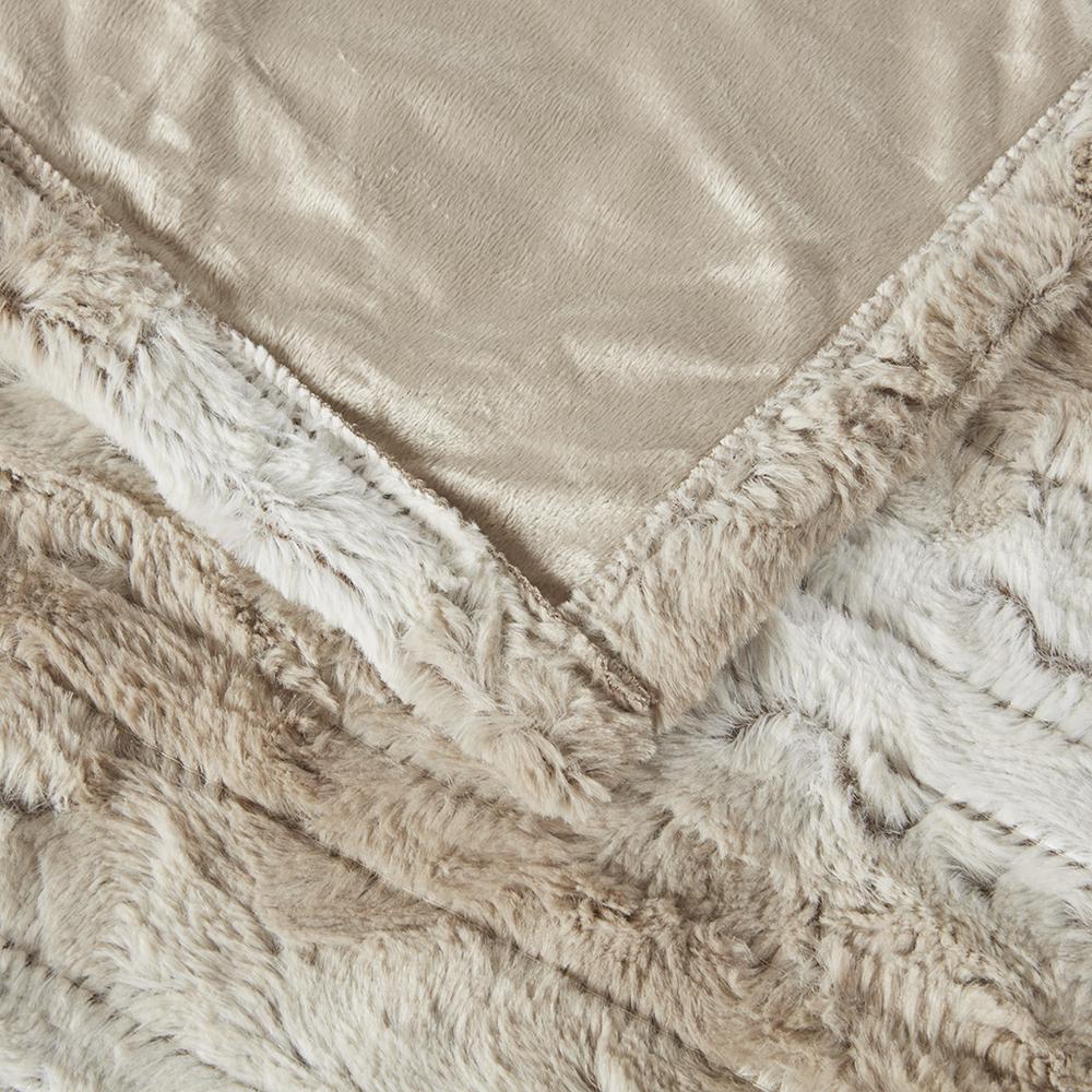 Oversized Faux Fur Heated Throw. Picture 1