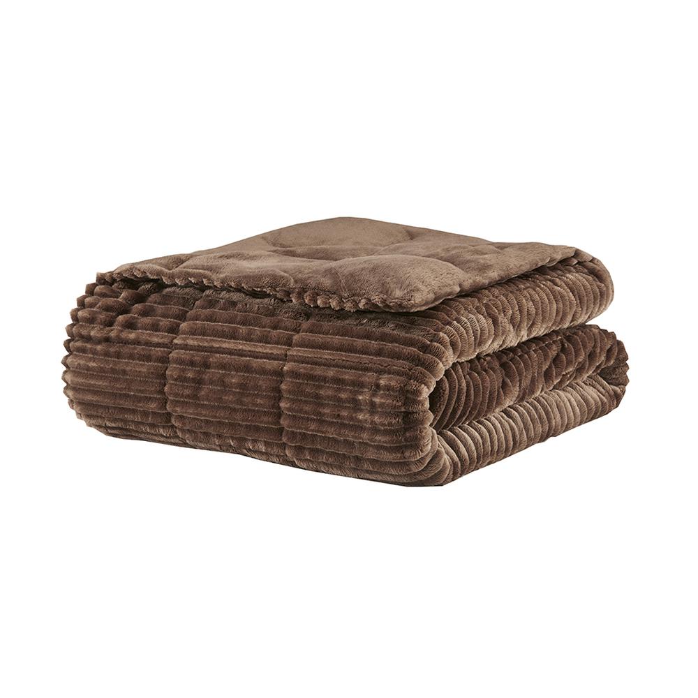 Oversized Plush Down Alternative Filled Throw. Picture 3