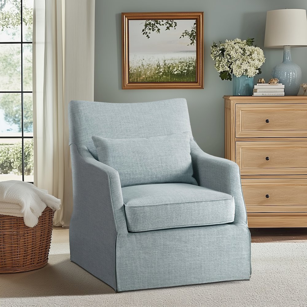 Skirted Swivel Chair. Picture 2
