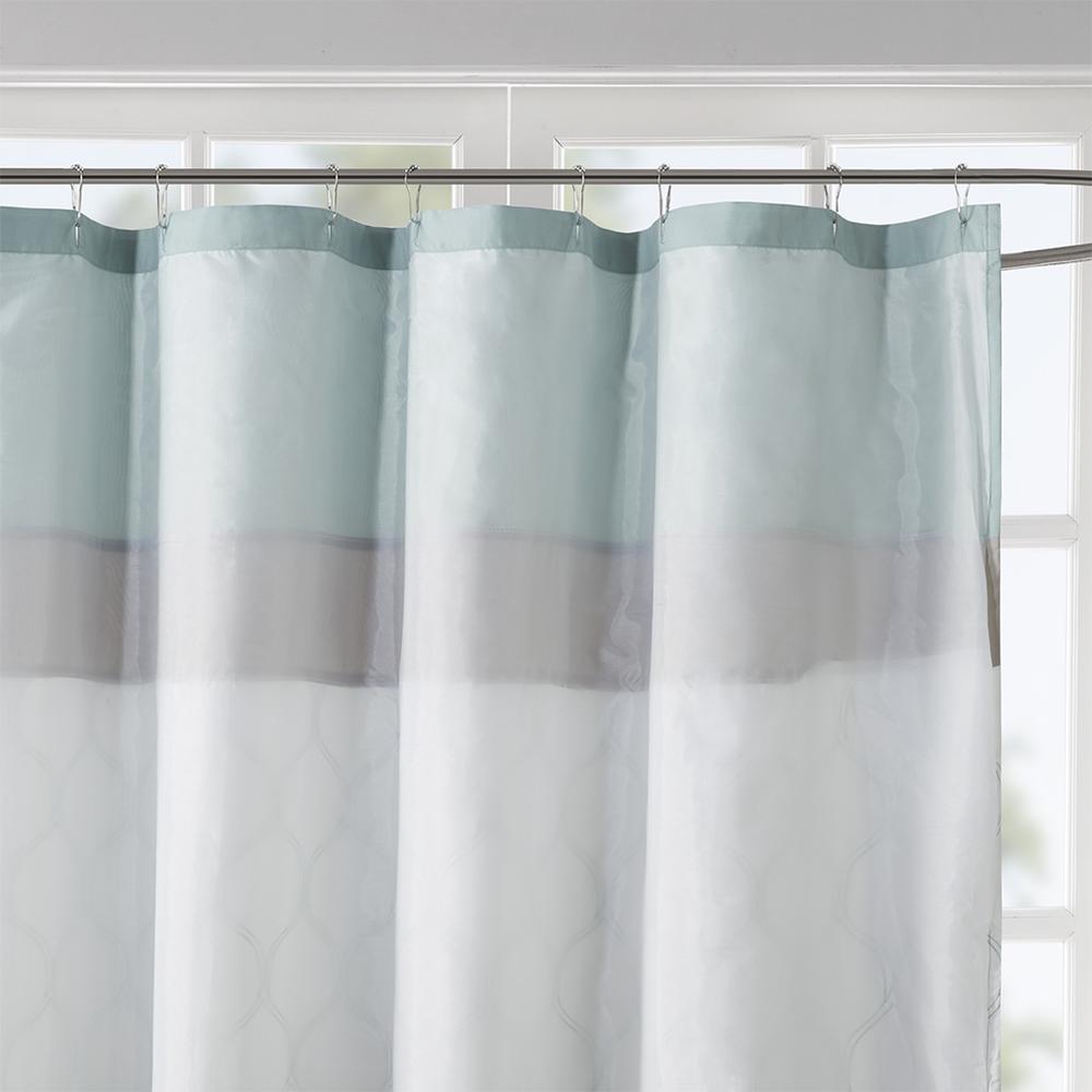Printed and Embroidered Shower Curtain. Picture 2