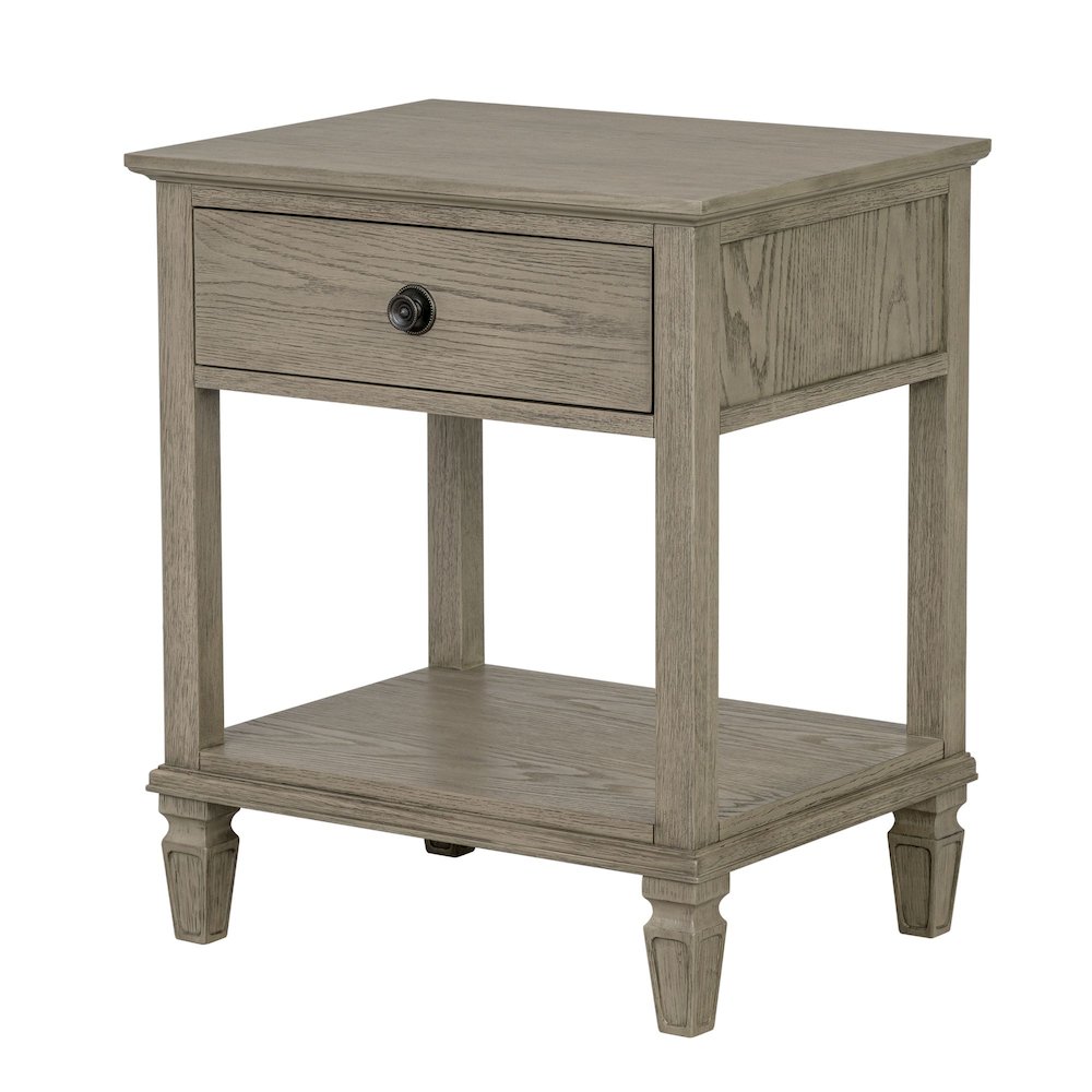 Victoria Bedside Table, Reclaimed Grey color. Picture 1